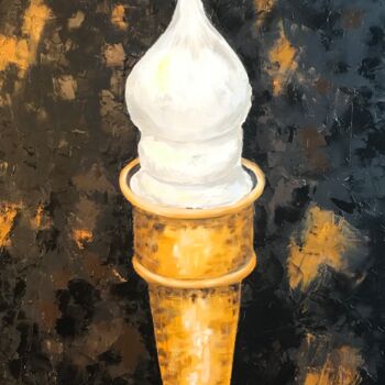 绘画 标题为“ICE CREAM | oil pai…” 由Svetlana Shavrina, 原创艺术品, 油 安装在木质担架架上