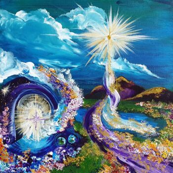Painting titled "The Signal" by Barbara Fuhrmann, Original Artwork, Acrylic