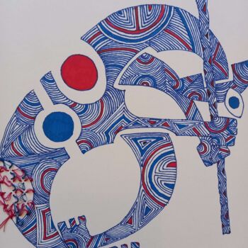 Painting titled "Le vieux" by Coco Vewenda, Original Artwork, Marker