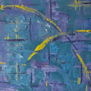 Peinture intitulée "GALAXIE" par Isabelle Vautherin, Œuvre d'art originale, Acrylique Monté sur Châssis en bois
