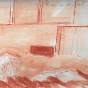 Drawing titled "Un matin d'été à Sa…" by Hénohut De Zhéry, Original Artwork, Chalk