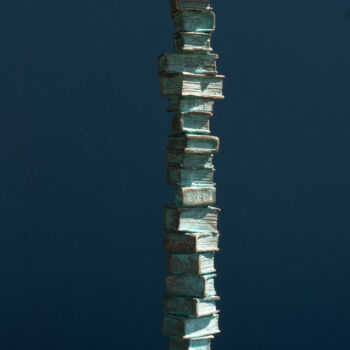 Escultura titulada ""Bookworm XIII"" por Yuriy Kraft, Obra de arte original, Bronce