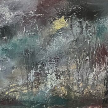 Peinture intitulée "Nuit Sombre" par Nathalie Morin, Œuvre d'art originale, Acrylique Monté sur Châssis en bois