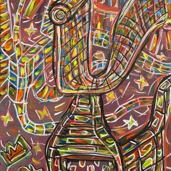 Painting titled "Instable" by Christophe Verger-Lecocq, Original Artwork, Acrylic