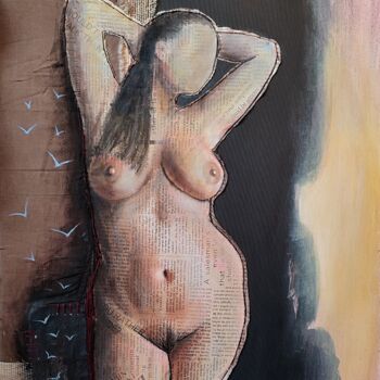 Painting titled "Renaissance / Возро…" by Marina Letty, Original Artwork, Fabric