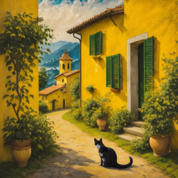 Digitale Kunst mit dem Titel "ein Italienisches D…" von R.W.Born, Original-Kunstwerk, KI-generiertes Bild