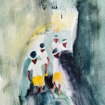 Pintura titulada "Walking around the…" por Katrin Rymsha, Obra de arte original, Acuarela