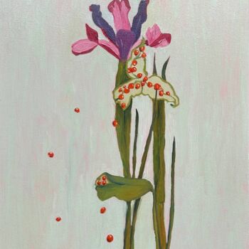 제목이 "Magic of flowers pi…"인 미술작품 Irina Anis로, 원작, 기름 나무 들것 프레임에 장착됨