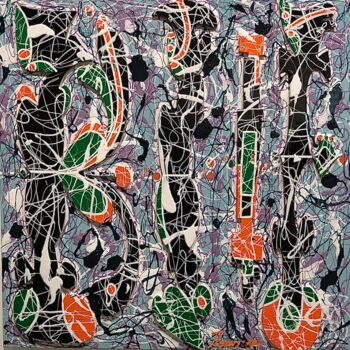 Painting titled "Les chemins différe…" by Fabien Lemoine, Original Artwork, Acrylic Mounted on Wood Stretcher frame