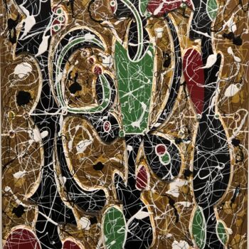 Painting titled "L’effervescence des…" by Fabien Lemoine, Original Artwork, Acrylic Mounted on Wood Stretcher frame