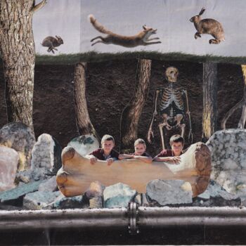 Collages titled "Under" by Emilie Desault, Original Artwork, Collages