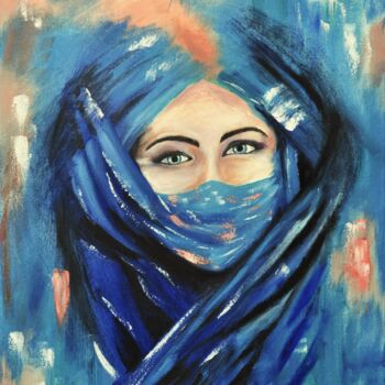 Pintura titulada "arab girl" por Alla Landenband, Obra de arte original, Oleo Montado en Panel de madera