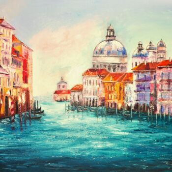 Pintura titulada "romantic Venice" por Alla Landenband, Obra de arte original, Oleo