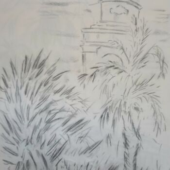 Drawing titled "Chiesa Di Satefano…" by Roberto Urbano, Original Artwork, Charcoal