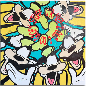 Peinture intitulée "Goofy Stuff" par Gardani, Œuvre d'art originale, Acrylique Monté sur Châssis en bois