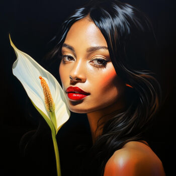 제목이 "Weiß - Portrait mit…"인 디지털 아트 R.W.Born로, 원작, AI 생성 이미지