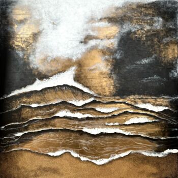 绘画 标题为“Paysage marin” 由Alexandra Galavtine, 原创艺术品, 喷漆 安装在木质担架架上