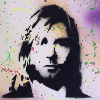 绘画 标题为“KURT COBAIN tableau…” 由Spaco, 原创艺术品, 喷漆