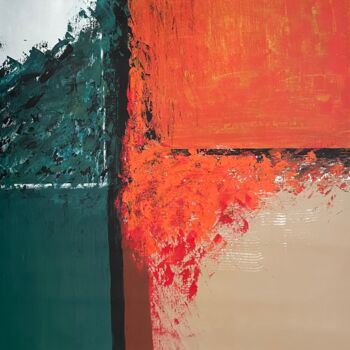 Painting titled "Automne" by Françoise Colobert, Original Artwork, Acrylic Mounted on Wood Stretcher frame