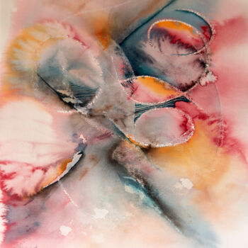 Painting titled "Génésis2" by Françoise Dugourd-Caput, Original Artwork, Watercolor