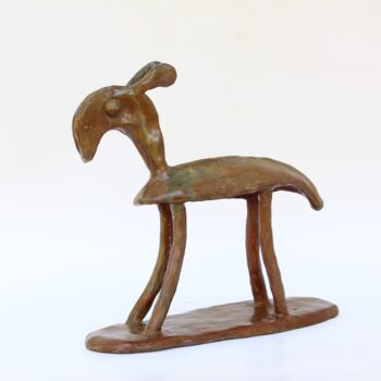 Sculpture titled "La bête (n° 150)" by Didier Fournier, Original Artwork, Bronze