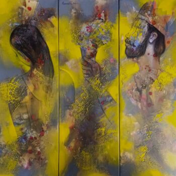 Painting titled "King and girl" by Ramesh Terdal, Original Artwork, Acrylic