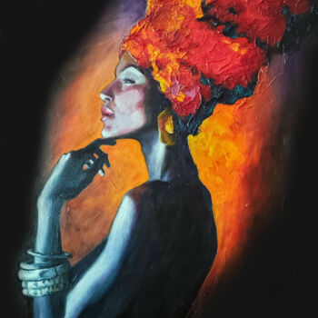 绘画 标题为“Red Woman” 由Svitlana Barabash, 原创艺术品, 油