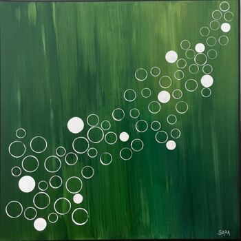 Peinture intitulée "Bubble 1" par Sara Kouyoumdjian, Œuvre d'art originale, Acrylique Monté sur Châssis en bois