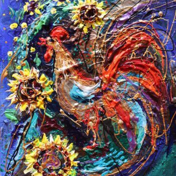 Peinture intitulée "My Palette #8. Roos…" par Elena Kotliarker, Œuvre d'art originale, Acrylique Monté sur Châssis en bois