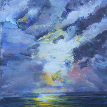 Peinture intitulée "Baltic Skies 2" par Paul Mckee, Œuvre d'art originale, Huile Monté sur Châssis en bois