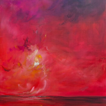Malerei mit dem Titel "Red Dust" von Sophia Kühn, Original-Kunstwerk, Acryl