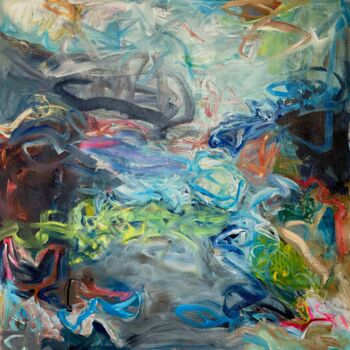 Painting titled "Canyon’s End" by Nancy J. Mclaughlin, Original Artwork, Acrylic
