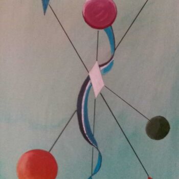 Malerei mit dem Titel "Symphony of Balance" von Solomon Labonne, Original-Kunstwerk, Öl Auf Keilrahmen aus Holz montiert