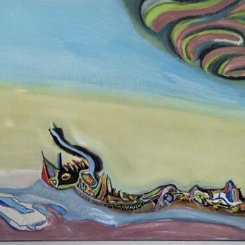 Painting titled "VIENE LA TORMENTA" by Juan Luis Gandulfo, Original Artwork, Acrylic Mounted on Wood Stretcher frame