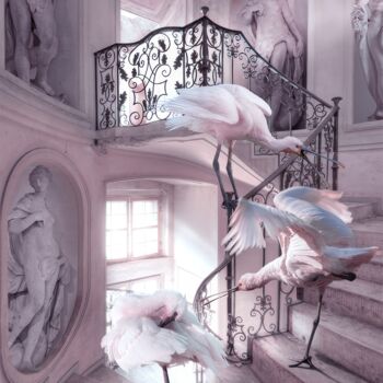 摄影 标题为“Symphony In Pink (F…” 由Cheraine Collette, 原创艺术品, 数字油画 安装在其他刚性面板上