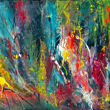 Peinture intitulée "Joy Through The Unk…" par Nathalie Morin, Œuvre d'art originale, Acrylique Monté sur Châssis en bois