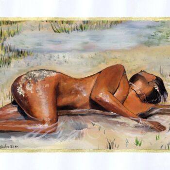 Painting titled "Indigena" by Sofia Santoro, Original Artwork, Oil