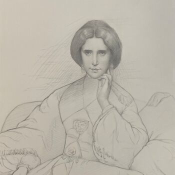 Dessin intitulée "Dessin de Madame de…" par Romuald Cormier, Œuvre d'art originale, Graphite