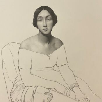 Dessin intitulée "Copie de maître d'a…" par Romuald Cormier, Œuvre d'art originale, Graphite