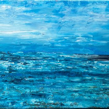 Peinture intitulée "la mer" par Agata Caliendo - Krystkowiak, Œuvre d'art originale, Acrylique