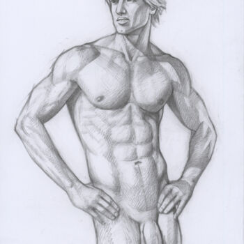 SKETCH OF A NAKED MALE TORSO