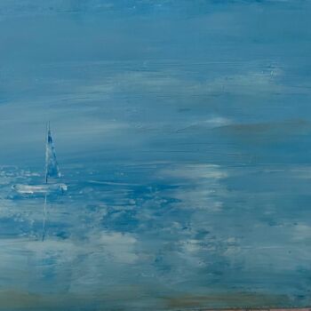 Peinture intitulée "L'espoire a l'horis…" par Agata Caliendo - Krystkowiak, Œuvre d'art originale, Acrylique