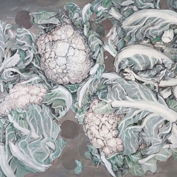 Tekening getiteld "Baroque style cabba…" door Natalie Levkovska, Origineel Kunstwerk, Tempera