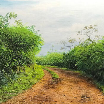 Ζωγραφική με τίτλο "Road to Unknown" από Nuwan Darshana, Αυθεντικά έργα τέχνης, Ακρυλικό