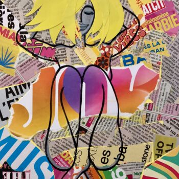 Collages intitulée "Joy in the wind" par Franck Truffaut, Œuvre d'art originale, Collages
