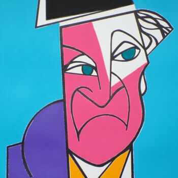 Painting titled "PORTRAIT OF MARC CH…" by Gabriele Donelli, Original Artwork, Acrylic