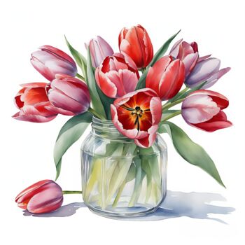 数字艺术 标题为“Bouquet of flowers…” 由Anna Russo, 原创艺术品, 水彩