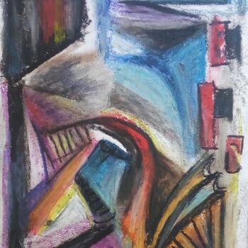 Drawing titled "Les petits abstrait…" by Laudu, Original Artwork, Pastel