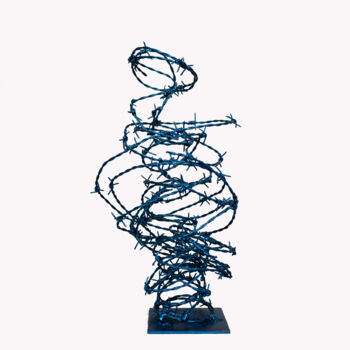 Sculpture titled "Circonvolution" by Luc Martin (lucart), Original Artwork, Stainless Steel
