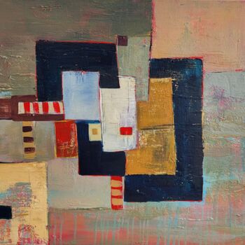 Painting titled "Enchevêtrement" by Sylvie Le Boulh, Original Artwork, Acrylic Mounted on Wood Stretcher frame